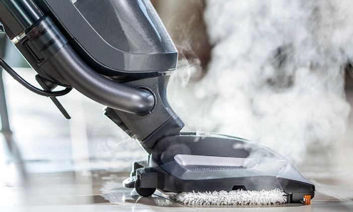 Steam vacuum cleaner compared with a regular vacuum cleaner